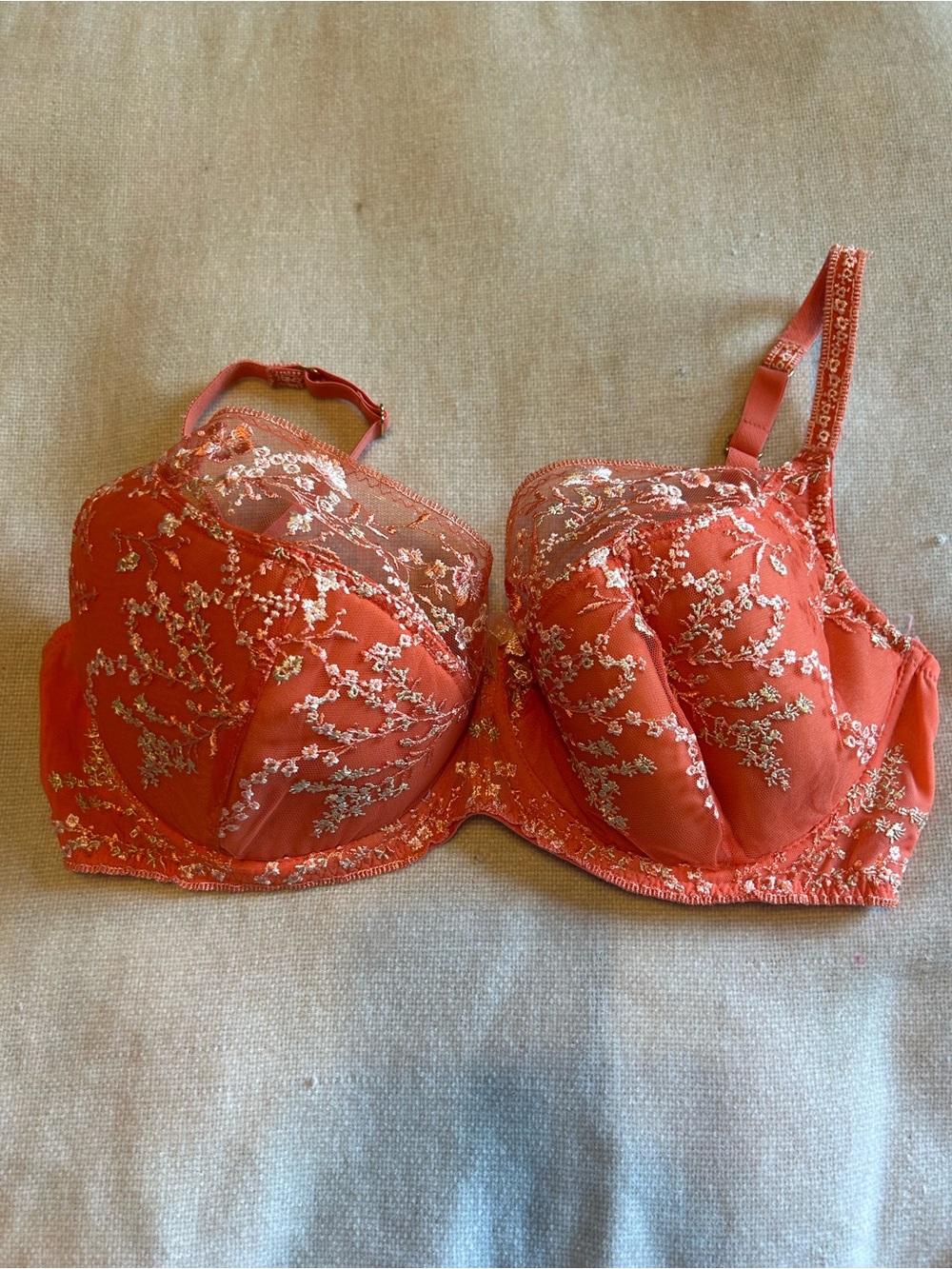 Ewa Bien embroidered floral bra 38F